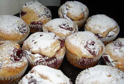 Muffin - Meggyes muffin